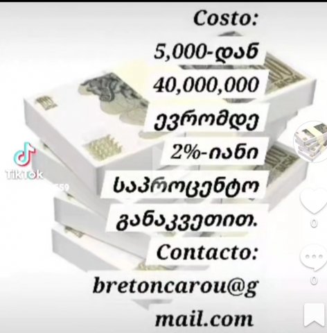 ვაკრედიტებ ფულს უძრავი ქონების გარანტიით ასეთი. : (+995) 592-07-69-24- WhatsApp ფოსტა: bretoncarou@gmail.com